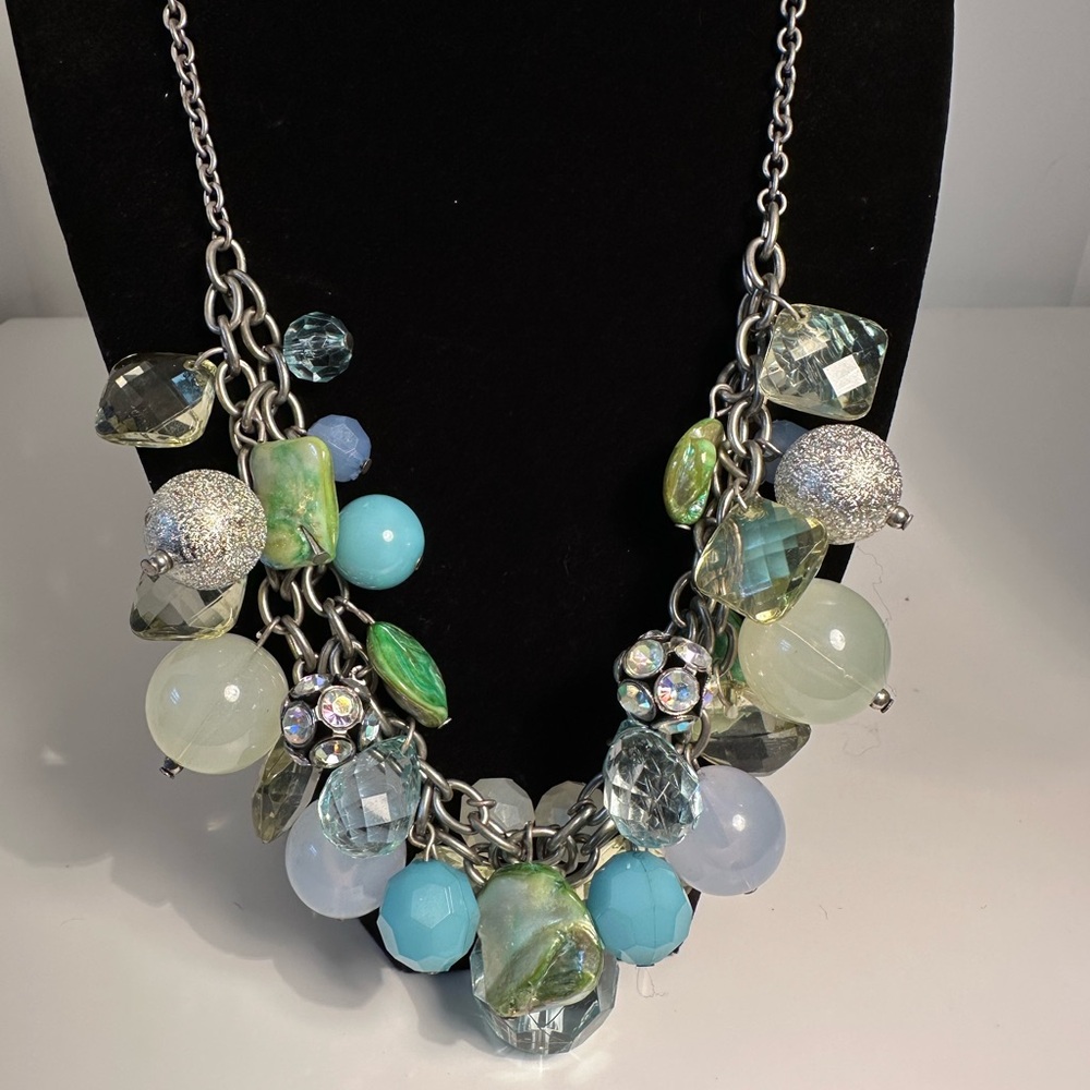 Elegant Multi-Color Statement Necklace